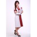 Embroidered dress "Thought" White&Red